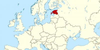 אסטוניה מיקום על מפת העולם