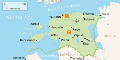 מפה של אסטוניה